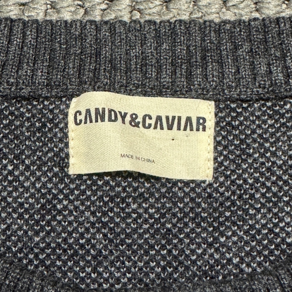 Candy & Caviar Camouflage Knit Sweater Mens XL Wool Cotton Crew Neck Long Sleeve - Picture 7 of 8